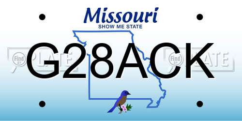 G28ACK Missouri License Plate