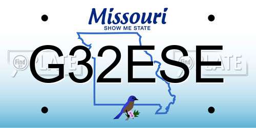 G32ESE Missouri License Plate