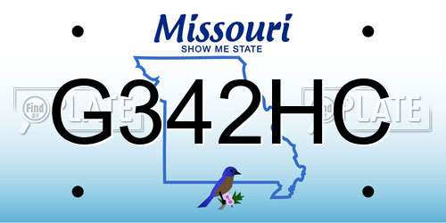 G342HC Missouri License Plate