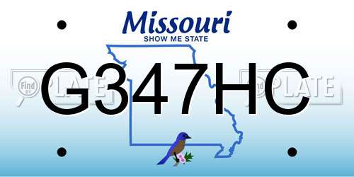G347HC Missouri License Plate