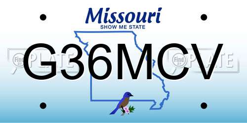 G36MCV Missouri License Plate
