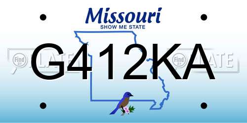 G412KA Missouri License Plate