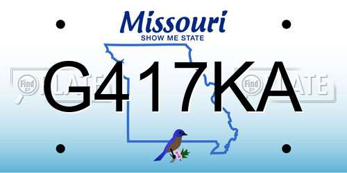 G417KA Missouri License Plate