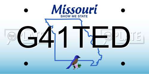 G41TED Missouri License Plate