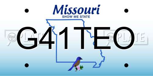 G41TEO Missouri License Plate