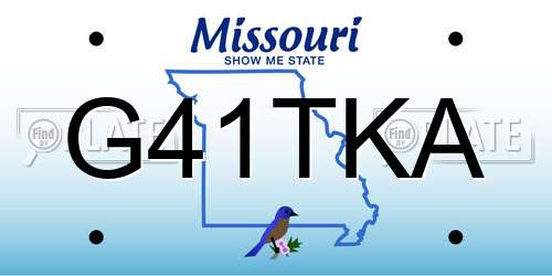 G41TKA Missouri License Plate