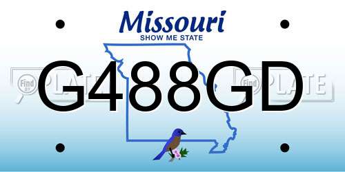 G488GD Missouri License Plate