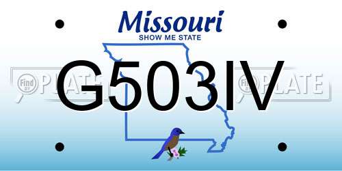G503IV Missouri License Plate