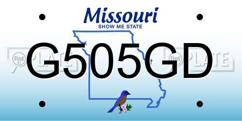 G505GD Missouri License Plate