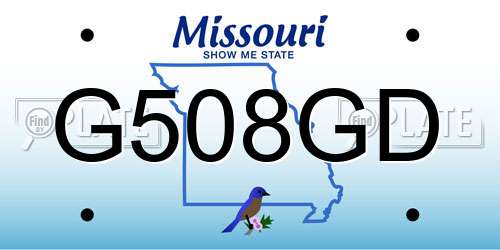 G508GD Missouri License Plate