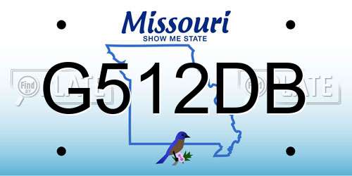 G512DB Missouri License Plate