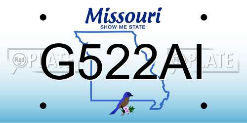 G522AI Missouri License Plate