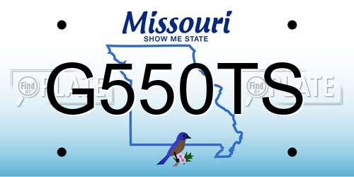 G550TS Missouri License Plate