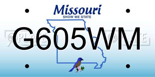 G605WM Missouri License Plate