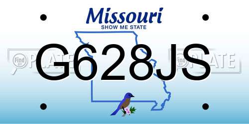G628JS Missouri License Plate
