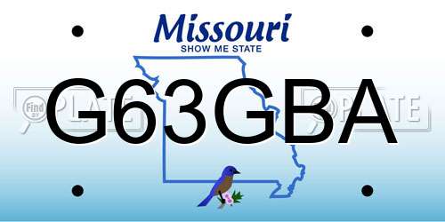 G63GBA Missouri License Plate