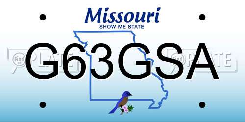 G63GSA Missouri License Plate