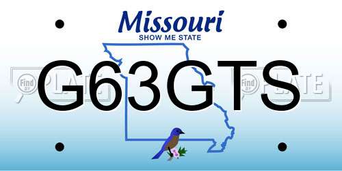 G63GTS Missouri License Plate