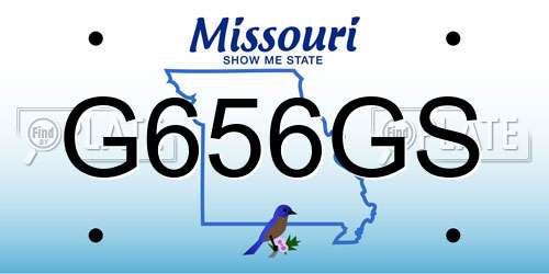 G656GS Missouri License Plate