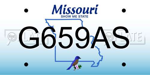 G659AS Missouri License Plate