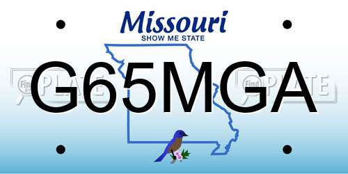 G65MGA Missouri License Plate