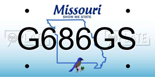 G686GS Missouri License Plate