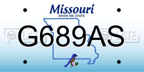 G689AS Missouri License Plate