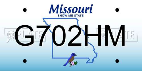 G702HM Missouri License Plate