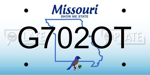 G702OT Missouri License Plate