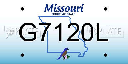 G7120L Missouri License Plate