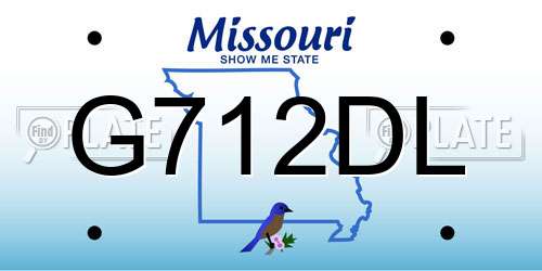 G712DL Missouri License Plate