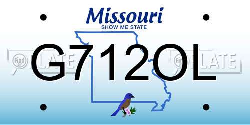 G712OL Missouri License Plate