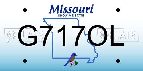 G717OL Missouri License Plate