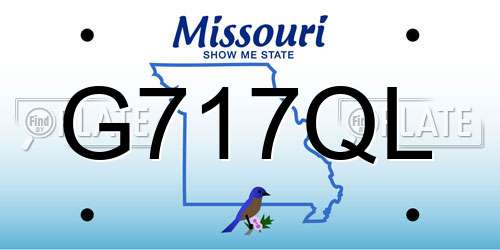 G717QL Missouri License Plate