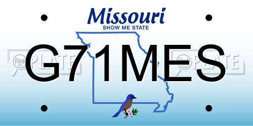 G71MES Missouri License Plate
