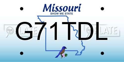 G71TDL Missouri License Plate