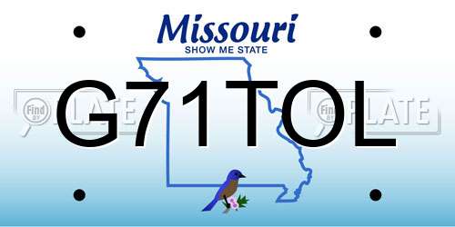 G71TOL Missouri License Plate