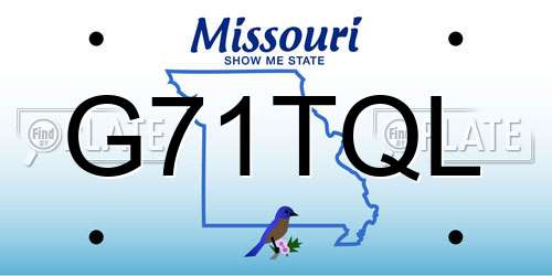 G71TQL Missouri License Plate
