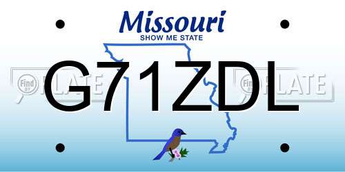 G71ZDL Missouri License Plate