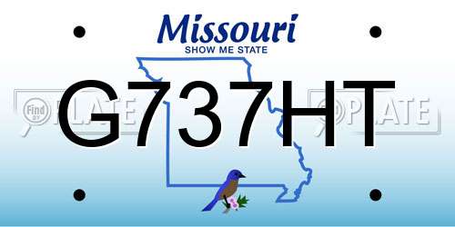 G737HT Missouri License Plate