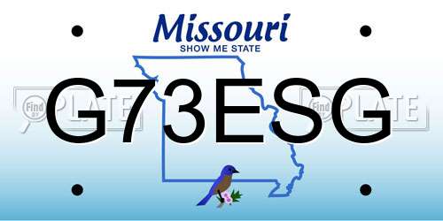 G73ESG Missouri License Plate