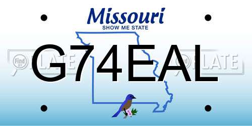 G74EAL Missouri License Plate