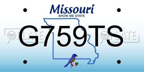 G759TS Missouri License Plate