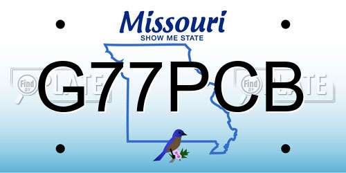 G77PCB Missouri License Plate