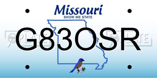 G83OSR Missouri License Plate