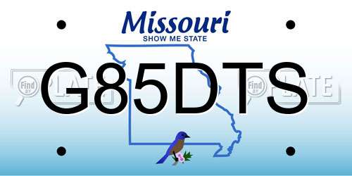 G85DTS Missouri License Plate