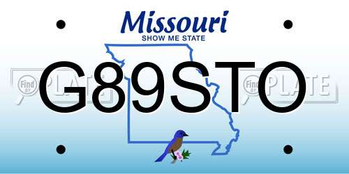 G89STO Missouri License Plate