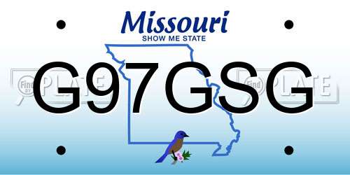 G97GSG Missouri License Plate