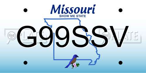 G99SSV Missouri License Plate