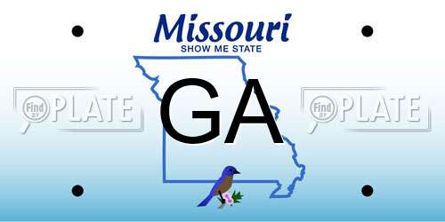 GA Missouri License Plate